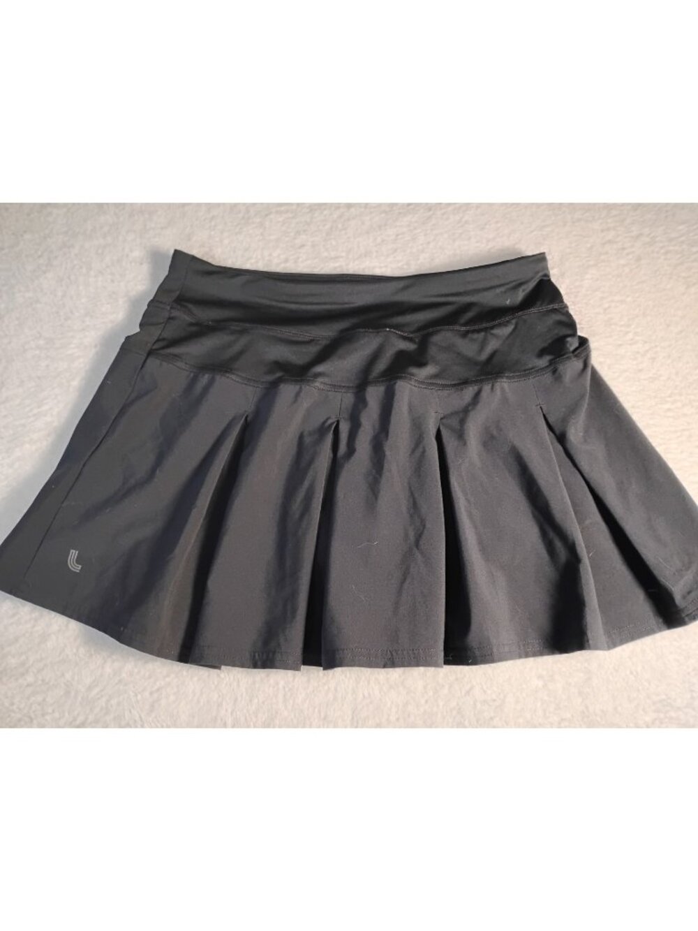 Lole Justine Skort Skirt Pull On Quick Dry Tennis Preppy Pleated Size S Black